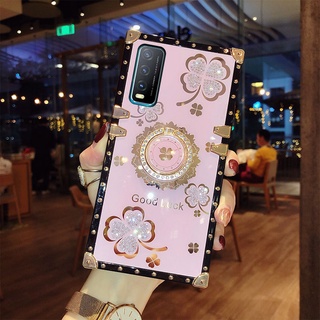 เคสโทรศัพท์มือถือ กันกระแทก พร้อมแหวนขาตั้ง แฟชั่น สําหรับ Vivo Y20 Y20S G Y12S Y12A Y20i Y30 Y50 Y30i Y21 Y21S Y33S Y21T Y76 5G