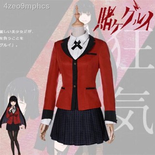 🔥🔥🔥▩✁□เครื่องแต่งกายคอสเพลย์อะนิเมะ Kakegurui Yumeko Jabami สาวโรงเรียนญี่ปุ่นชุดเครื่องแบบ