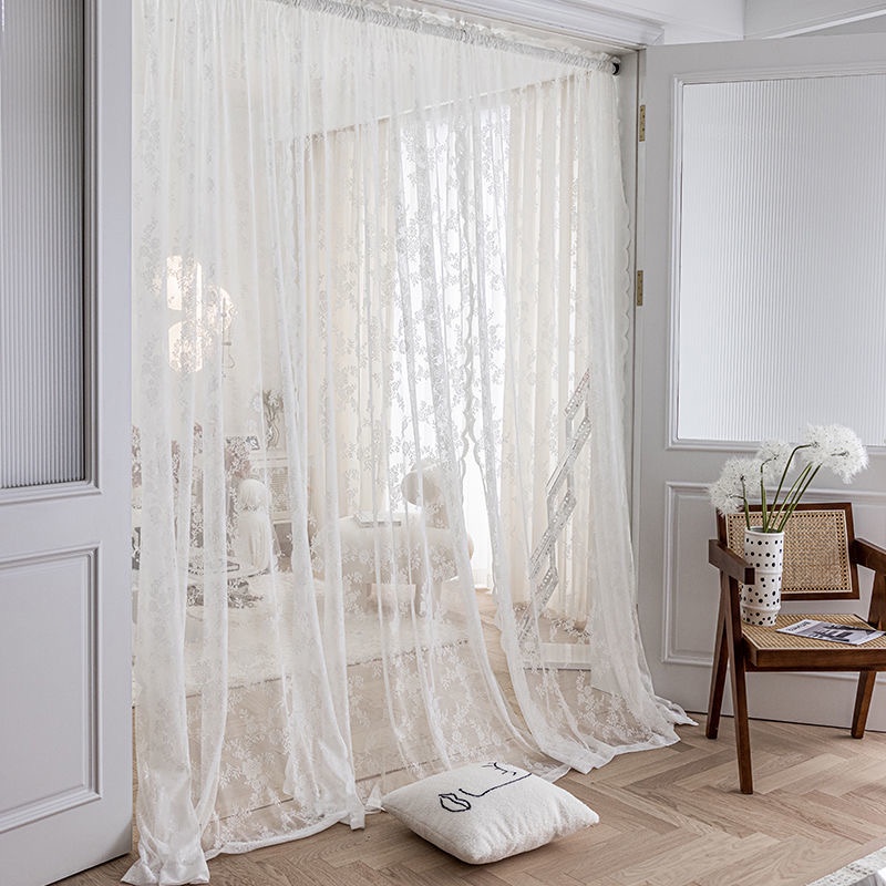 แนะนำ ผ้าม่าน ผ้าม่านหน้าต่าง ผ้าลูกไม้ สีขาว สไตล์โมเดิร์น สําหรับตกแต่งห้องนอน ห้องนั่งเล่น ระเบียง ราคาพิเศษ มีเก็บเงินปลายทาง
