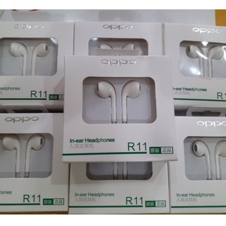 หูฟังOPPO R11 หูฟังออปโป้ R11 ของแท้ หูฟังเอียร์บัด In-ear Headphones รุ่น MH135(สีขาว)