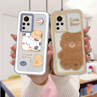 เคสใส Infinix Hot 10s NFC 10 10t 10 11 Play 10i 9 Pro 10 Lite 11 Plus Hot 9 Play 11 11S NFC Infinix Smart 6 5 4 4C 5 Pro Tencno Spark 5 PRO ลายหมีน่ารัก คุณภาพสูง เคสมือถือ