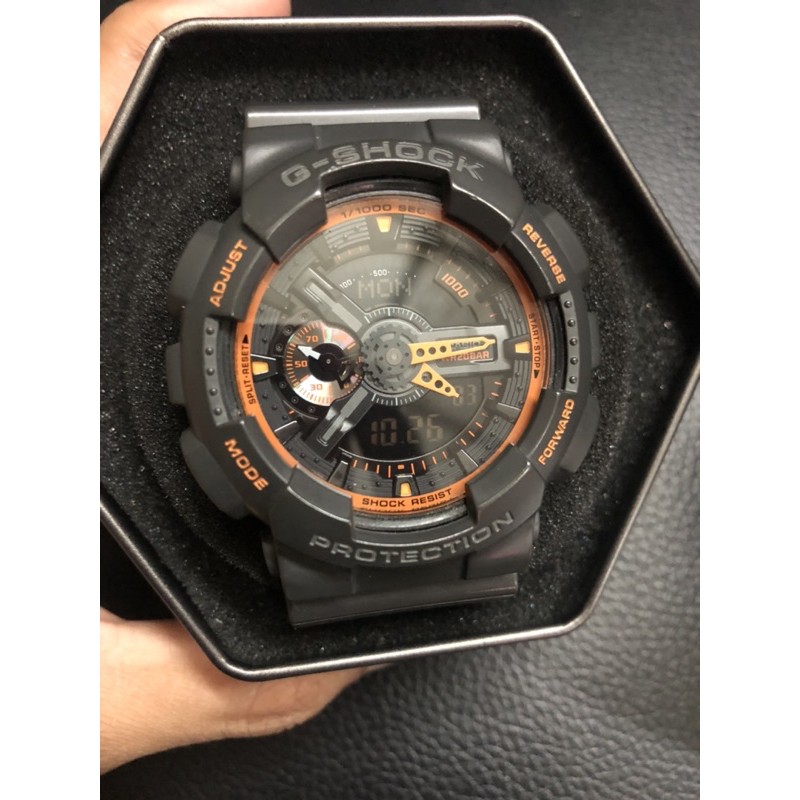 นาฬิกา G-Shock GA-100สีเทา-ส้ม มือ2!! ของแท้ออกช้อป อุปกรณ์ครบ
