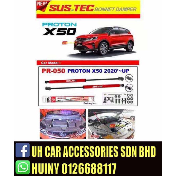 Proton Saga Blm Flx X50 X-50 Toyota Avanza Innova Sustec ด้านหน้า Bonet Bonnet Hood Damper โช้คอัพแก