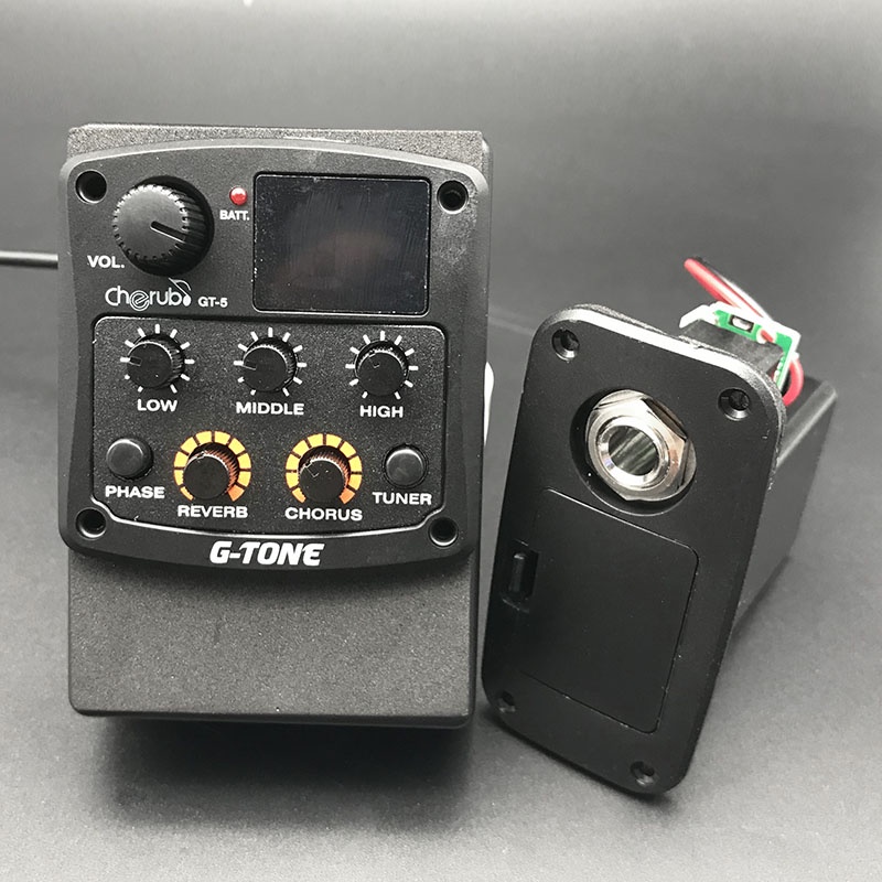 Cherub G-Tone GT-6 5 4 3 3-band อีควอไลเซอร์กีตาร์อะคูสติก 4-band พร้อมจูนเนอร์กีตาร์ พรีแอมป์ ปิ๊กอ