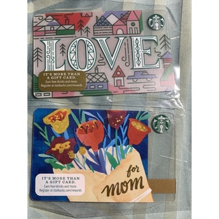 Starbucks USA cards love mom 2 ใบ 50.-