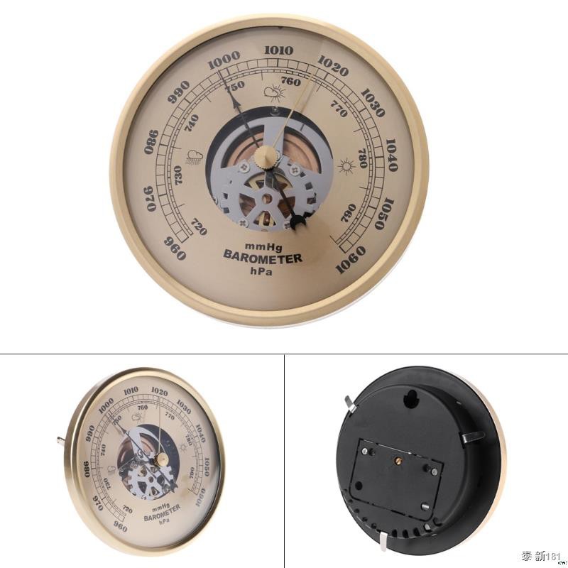 OOTDTY 108mm Wall Mounted Barometer Perspective Round Dial Air Weather