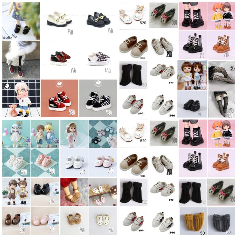 ชุด​ด๋อย​ nendoroid ob11​🎁พร้อ​มส่ง​ 🥾 รองเท้า ดอลล์ ด๋อย​ ​nendoroid ob11 ขนาด 1/12