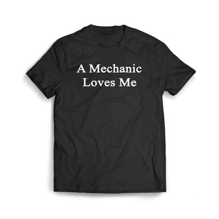 เสื้อผ้าผชเสื้อยืด พิมพ์ลาย A Mechanic Loves MeS-5XL