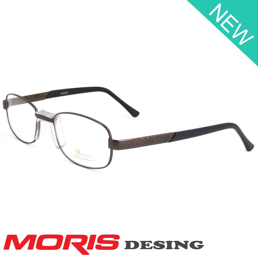 Moris แว่นตา รุ่น 17461 สีน้ำตาล กรอบเต็ม ขาสปริง วัสดุ สแตนเลส สตีล (สำหรับตัดเลนส์) กรอบแว่นตา Eye