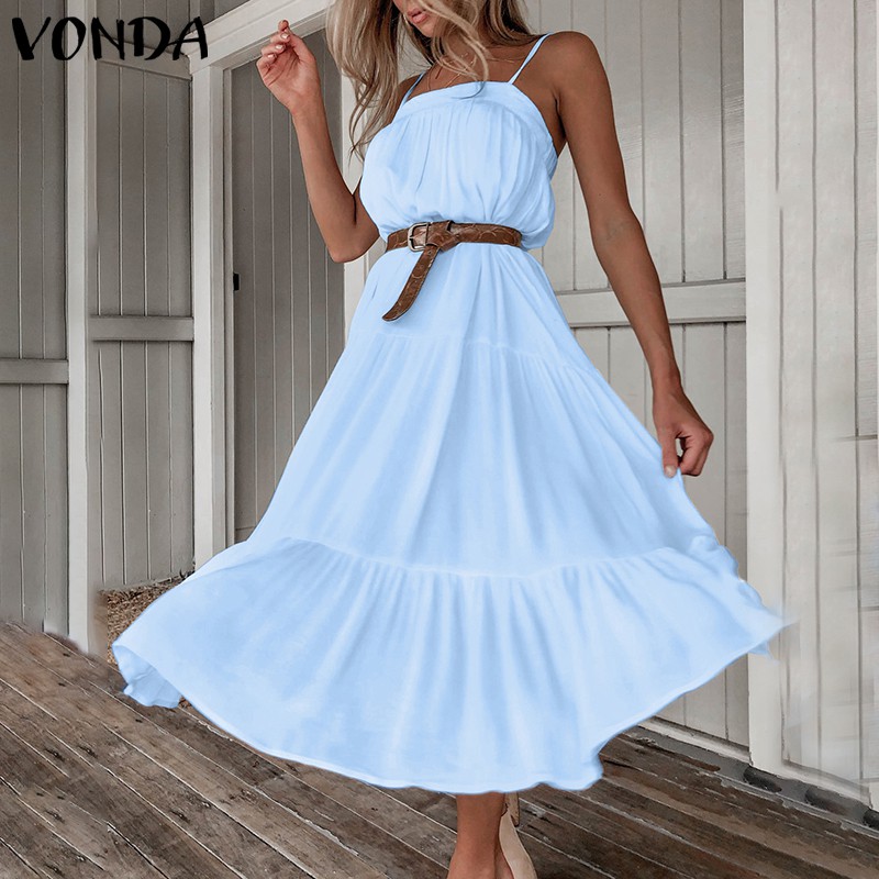 sleeveless dress maxi dress plain color 2026 Shop