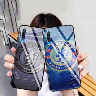 CHELSEA FC เคสโทรศัพท์กระจกนิรภัยสําหรับ Samsung Galaxy A10 A20 A30 A40 A50 A60 A70 A51 A71 A81