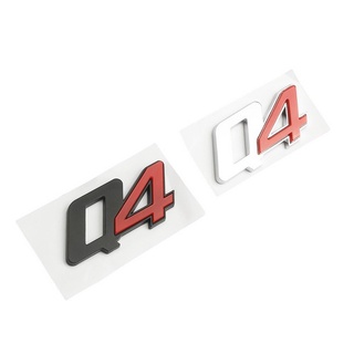 โลโก้ คิวโฟร์ ติดดด้านหลัง มาเซราติ ขนาด 6 * 2.7 * 0.4CM Maserati Q4 Emblem Chrome Red Logo Trunk Emblem Badge Ghibli