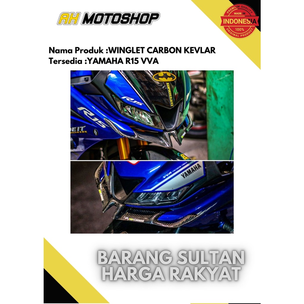 WINGLET CARBON R15 V3 คาร์บอน R15 V3 R15 VVA คาร์บอน KEVLAR เดิมไม่ WTP