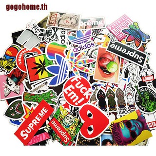 【GOGOHOME】สติกเกอร์ ลายกราฟฟิตี้ สําหรับติดตกแต่งสเก็ตบอร์ด แล็ปท็อป กระเป๋าเดินทาง กีตาร์ รถยนต์ 100 ชิ้น