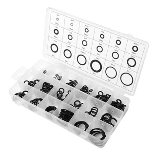 ยางโอริง 225pcs O-Ring Assortment Nitrile Rubber Washer Seals NBR Kit 18 Sizes in Black with a Re-Sealable Plastic Box