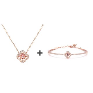 ชุด (พร้อมส่ง) Swarovski สร้อยคอสร้อยข้อมือ สวารอฟสกี้ สวารอฟ ของขวัญ ของแท้ 100%套装