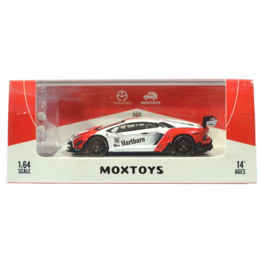 TIME MICRO X MOXTOYS 1/64 LAMBORGHINI AVENTADOR LP700-4 2.0 MARLBORO พร้อมฟิกเกอร์