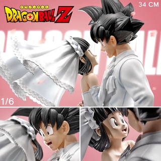 Figure ฟิกเกอร์ UMY Studio Dragonball Z ดราก้อนบอล แซด Kakarot Son Goku x Chichi จีจี้ และ ซง โกคู คาคาล็อต โงกุน 1/6