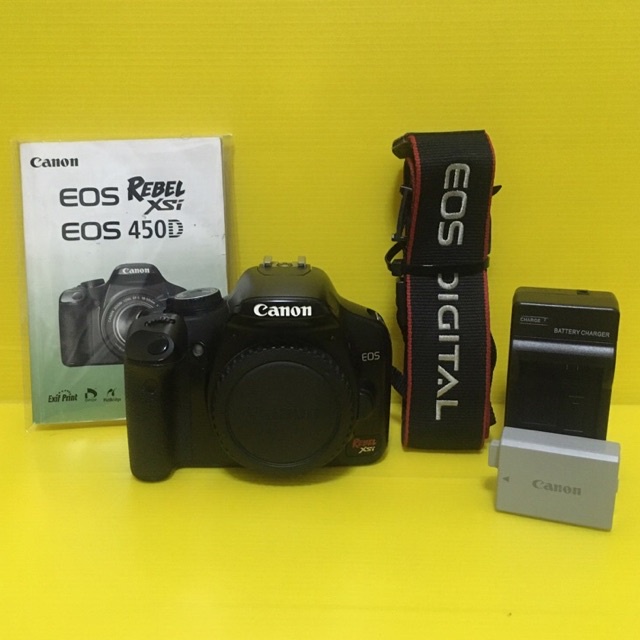 Canon 450D / Rebel XSi Body  เมนูอังกฤษ มือสอง สภาพดี รับได้ เก็บปลายทางได้ ผ่อนชำระ กระเป๋ากล้อง