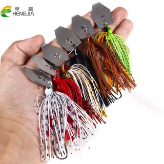 Hengjia เหยื่อตกปลาโลหะ 11 กรัม 10 ซม. 1 ชิ้น  Chatter bait spinner bait weedless fishing lure Buzzbait wobbler chatterbait for bass pike walleye fish