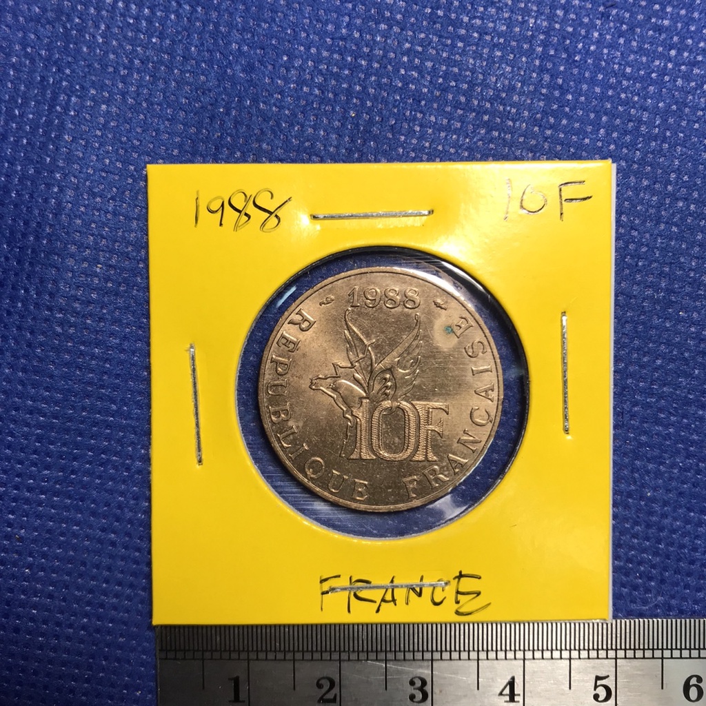 Special Lot No.60432 ปี1988 ฝรั่งเศส 10 FRANCS เหรียญสะสม เหรียญต่างประเทศ เหรียญเก่า หายาก ราคาถูก