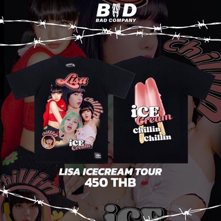 เสื้อสกีนลายLISAABACKPINK-ICE-CREAM •Freesize:อก44"-45"ยาว30"•cotton comb100% (ทอพิเศษ ไม่มีตะเข็บข้าง)BAD COMPANY