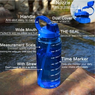 QuiFit ขวดน้ำ สไตล์สปอร์ต ปราศจาก BPA 2 ลิตร-#-3
