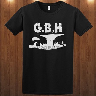 เสื้อยืด แขนสั้น ผ้าฝ้าย พิมพ์ลายวงร็อค GBH สไตล์สตรีทพังก์ สําหรับผู้ชาย