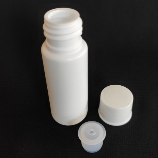 ขวดพลาสติกสีขาว PP 17 มล. ฝาเกลียวและใส่, Botol Plastik, ขวดพลาสติก PP