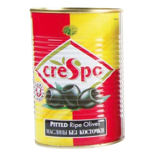 คริสโป มะกอกดำไม่มีเมล็ด 387 กรัม Crespo Black Pitted Olive 387 g