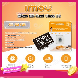 imou Micro SD Card S1 32GB ความเร็วสูง Class10