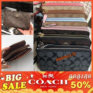 แท้💯%🔥สินค้าขายดี🔥การซื้อ COACH F87591 กระเป๋า กระเป๋าสตางค์ กระเป๋าสตางค์ผู้หญิง