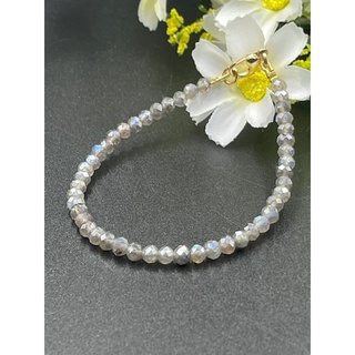 mistic labodorite 4mm beaded bracelet for woman mystic labradorite 4mm สร้อยข้อมือลูกปัดสำหรับผู้หญิง