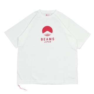 ราคาต่ำสุดBeams 20 seconds Fuji Limited Sun Rizhao Mounn logo short sleeve Ronda mens T-shirtขนาดเต็มS-3XL