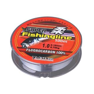 สายไนล่อน fluorocarbon 100 ม. สําหรับตกปลาน้ําจืดน้ําเค็ม