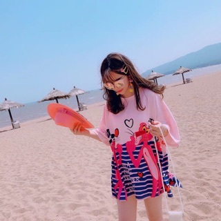 เสื้อยืดพิมล่ยพิ้งค์แพนเตอร์ทรงโอเว่อร์ไซส์