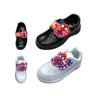 ล่าสุดปี 2022 ADDA 41A16 41N16 รองเท้าพละสไปเดอร์แมน รองเท้าพละเด็กอนุบาลชาย มาเวล Spiderman รองเท้าผ้าใบเด็กอนุบาลสีขาว
