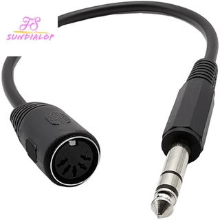 MIDI CABLE,5-Pin Din Female to Monoprice 6.35mm (1/4 Inch) Male Cable