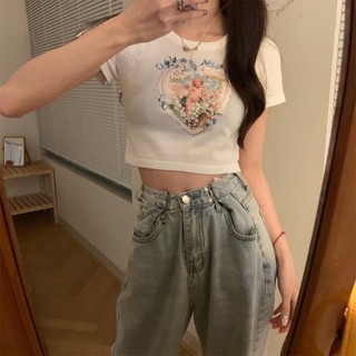 SGH0001 เสื้อยืดผู้หญิงเสื้อแฟชั่น เสื้อยืดเอวลอย เสื้อแขนสั้น