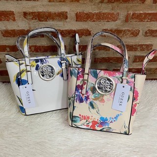 GUESS OPEN ROAD FLORAL MINI TOTE