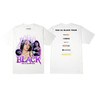 เสื้อยืดพิมพ์ลายQWT153-2 RAE LIL BLACK W (เสื้อยืดสีขาว)