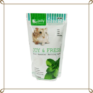 [พร้อมส่ง] ทรายอาบน้ำหนูแฮมสเตอร์ กลิ่นมิ้นต์ 500g  jolly JOY &amp; FRESH [COD]