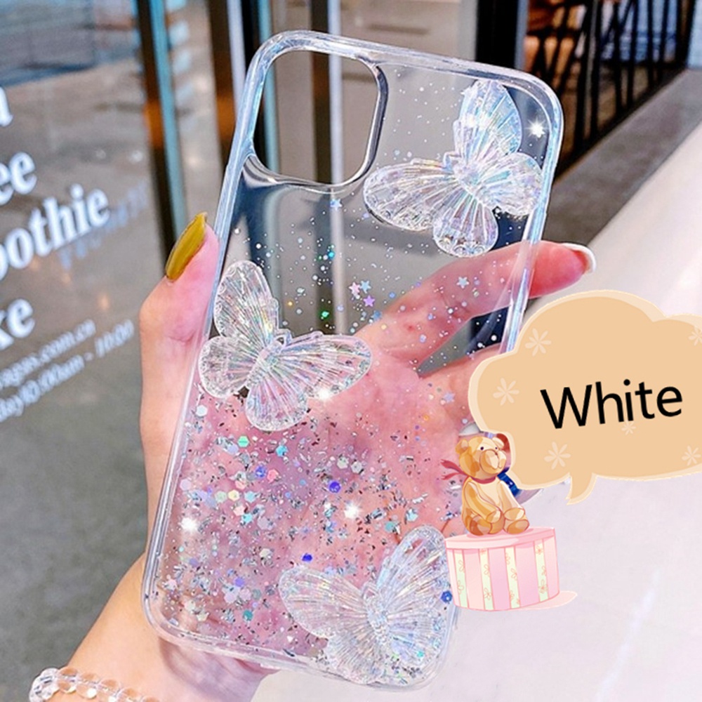 Samsung Case S20 Ultra Glitter Clear Phone Cases Samsung S8 Plus S9 Plus S10 Plus Butterflies Soft Cover Samsung S20 Plus S20Ultra S10 5G Pure Color Phone Covers Samsung S10Plus S20 FE Long Sling Samsung S20FE S9Plus S8Plus S10Plus TPU Mobile Phone Cases #8