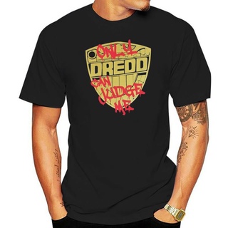 เสื้อยืดลําลอง ผ้าฝ้าย 100% แขนสั้น คอกลม พิมพ์ลาย Only Dredd Can Judge Me Badge แฟชั่นสําหรับผู้ชาย และผู้หญิง คู่รัก