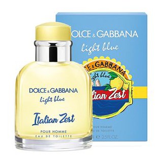 น้ำหอมผู้หอม dolce &amp; gabbana light blue italian zest pour homme edt 75ml. พร้อมกล่อง