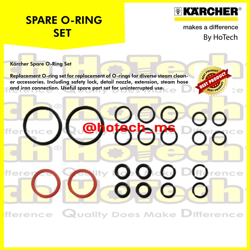 ชุดโอริงอะไหล่ Karcher สําหรับเครื่องอบไอน้ํา | คาร์เชอร์ | ชุดโอริงอะไหล่ทําความสะอาดไอน้ํา Karcher