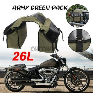 Saddlebags กระเป๋าผ้าแคนวาสสําหรับรถจักรยานยนต์
