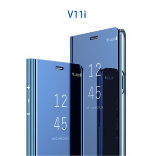 Vivo V11i  v11i Casing Smart Mirror Flip Clear View Phone Cover Case กรณี