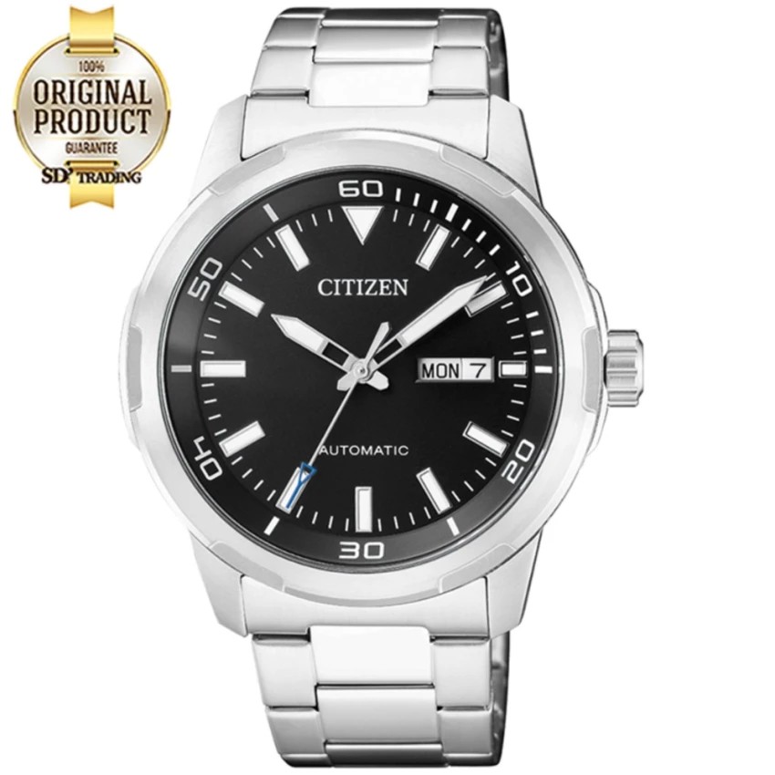 CITIZEN Men's Automatic Stainless Steel Watch รุ่น NH8370-86E - เรือนเหล็ก/ดำ