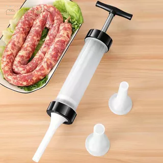 หัวเปลี่ยน3ขนาด อุปกรณ์ทำใส้อั่ว อัดไส้กรอกพร้อม กระบอกอัดไส้กรอก Kitchen Tool